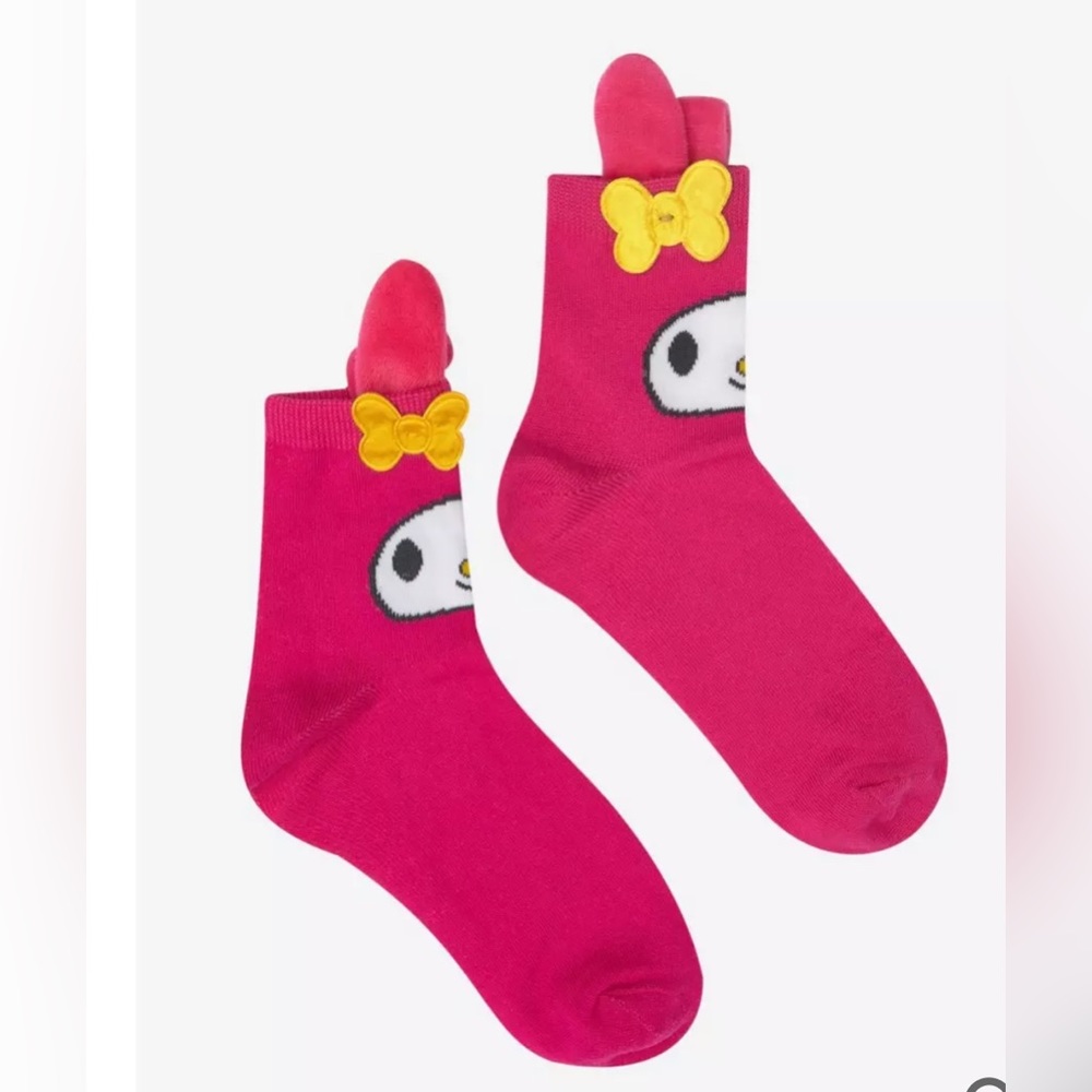 Sanrio My Melody Plush & 3D ankle socks NEW 2 Piece gift set - Picture 5 of 5